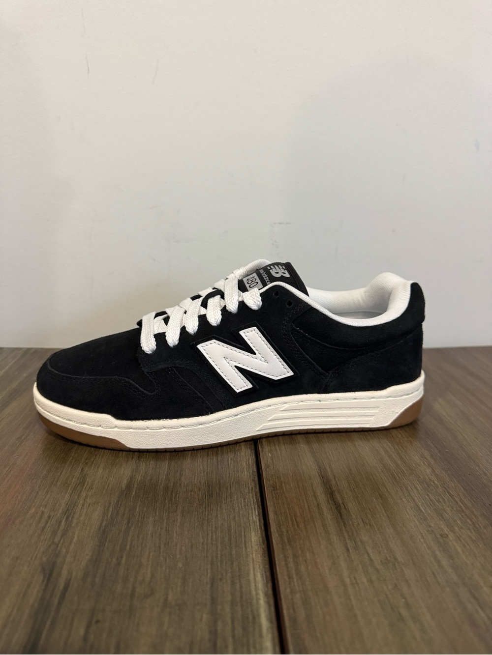 New Balance 480 Court Black and White Mens Shoes